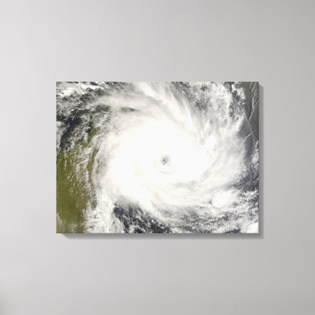 Tropical Cyclone Ivan over Madagascar Canvas Print (Front)