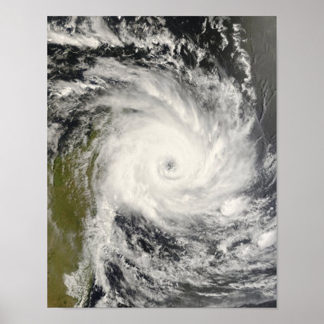 Tropical Cyclone Ivan over Madagascar Poster (Front)