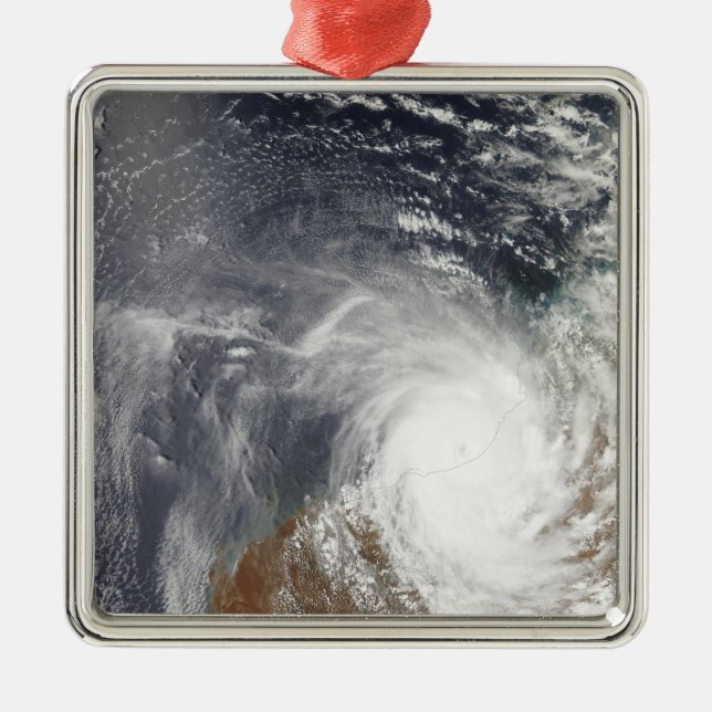Tropical Cyclone Laurence over Western Australi Metal Ornament (Front)