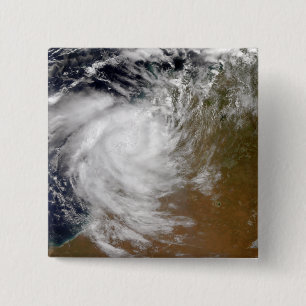 Tropical Cyclone Magda coming ashore in Austral 2 Inch Square Button