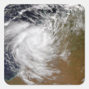 Tropical Cyclone Magda coming ashore in Austral Square Sticker