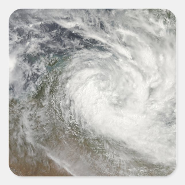 Tropical Cyclone Paul over Australia 2 Square Sticker (Front)