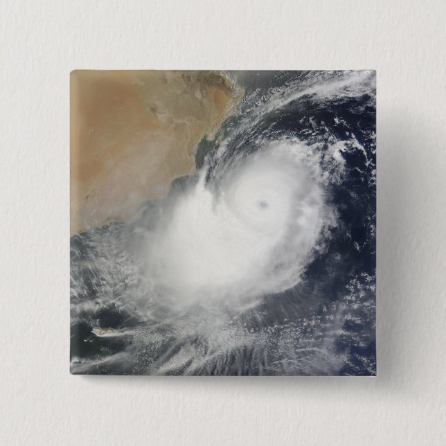 Tropical Cyclone Phet in the Arabian Sea 2 Inch Square Button (Front)