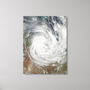 Tropical Cyclone Yasi over Australia 2 Canvas Print