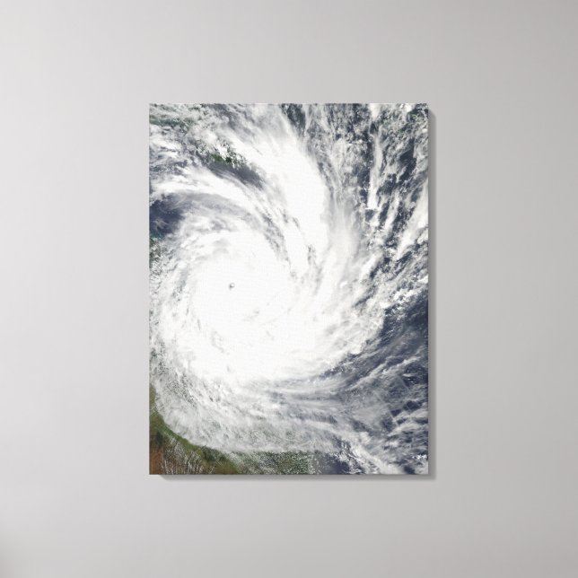 Tropical Cyclone Yasi over Australia Canvas Print (Front)