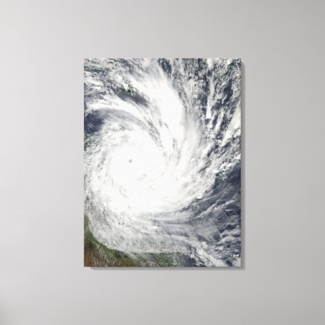 Tropical Cyclone Yasi over Australia Canvas Print (Front)
