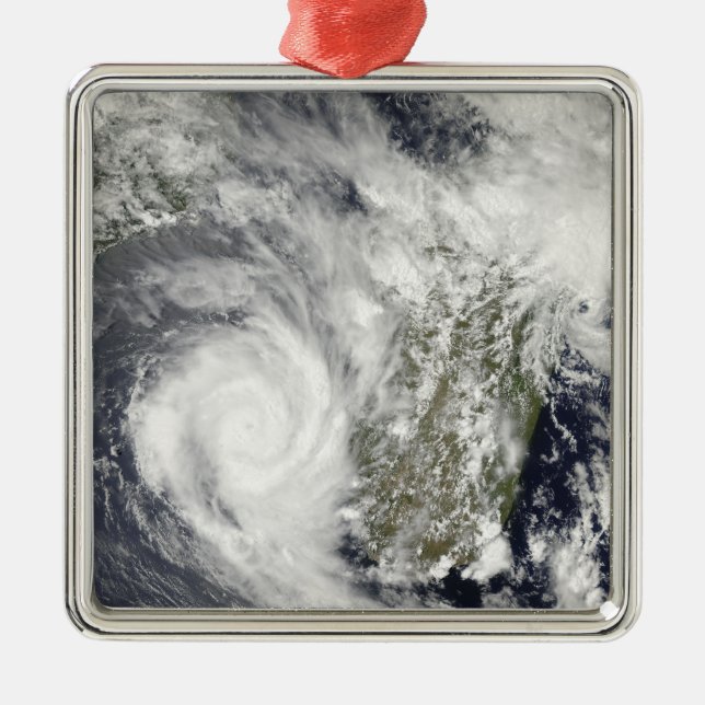 Tropical Cyclones Eric and Fanele 2 Metal Ornament (Front)