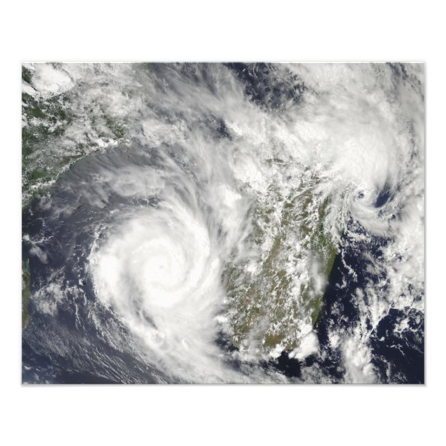 Tropical Cyclones Eric and Fanele 2 Photo Print (Front)