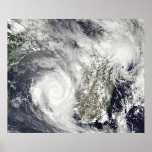 Tropical Cyclones Eric and Fanele 2 Poster