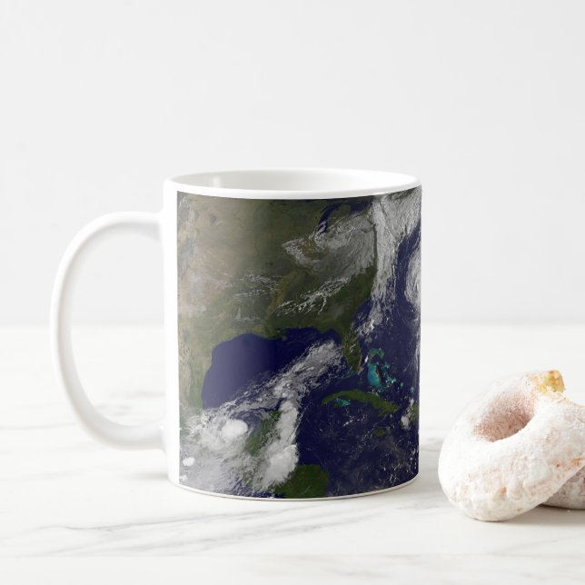 Tropical Cyclones Katia, Lee, Maria And Nate. Coffee Mug (With Donut)