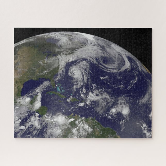 Tropical Cyclones Katia, Lee, Maria And Nate. Jigsaw Puzzle (Horizontal)