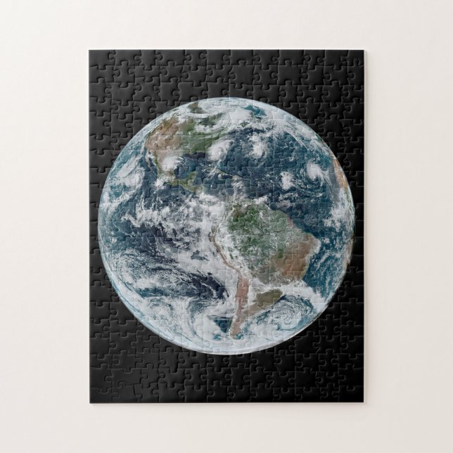Tropical Cyclones - Space View Western Hemisphere Jigsaw Puzzle (Vertical)