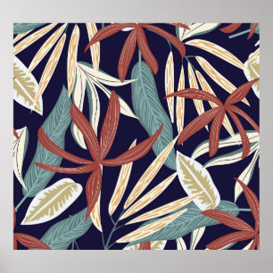 Tropical Dark: Creative Plant Print