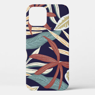 Tropical Dark: Creative Plant Print iPhone 12 Case