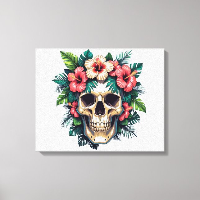Tropical Decay: Bloom & Bone Canvas Print (Front)