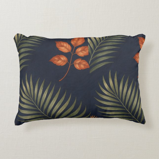 TROPICAL decorative brush Accent Pillow (Front)
