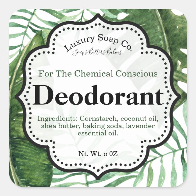 Tropical Deodorant Label (Front)