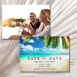 Tropical Destination Beach Photo Wedding Save The Date