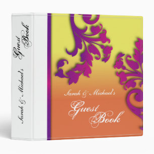 Tropical Destination Blooms Wedding Guest Book Binder