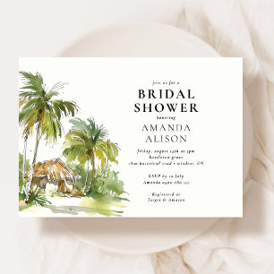 Tropical Destination Bridal Shower Invitation