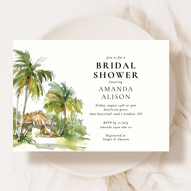 Tropical Destination Bridal Shower Invitation (Creator Uploaded)