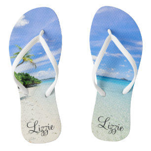 Tropical Destination Custom  Flip Flops