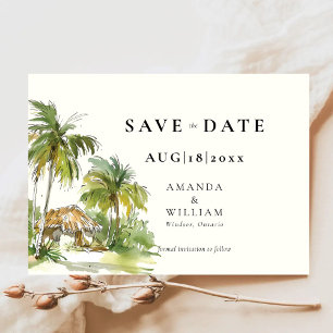 Tropical Destination Elegant Wedding  Save The Date