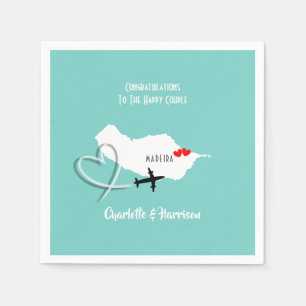 Tropical Destination Madeira Wedding  Napkin