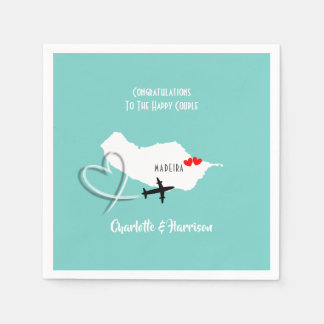 Tropical Destination Madeira Wedding Napkin