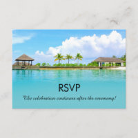 Tropical Destination Resort Beach Wedding RSVP