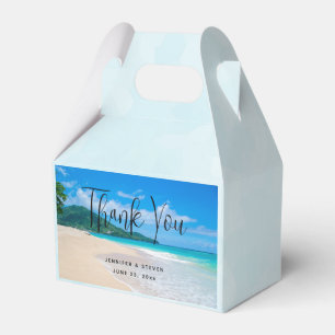 Tropical Destination Scenic Beach Photo Favor Box
