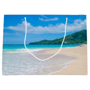 Tropical Destination Scenic Beach Photo Large Gift Bag