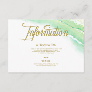 Tropical Destination Wedding Information Card