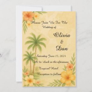 Tropical Destination Wedding Invitation