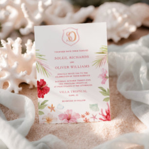 Tropical Destination Wedding Invitation