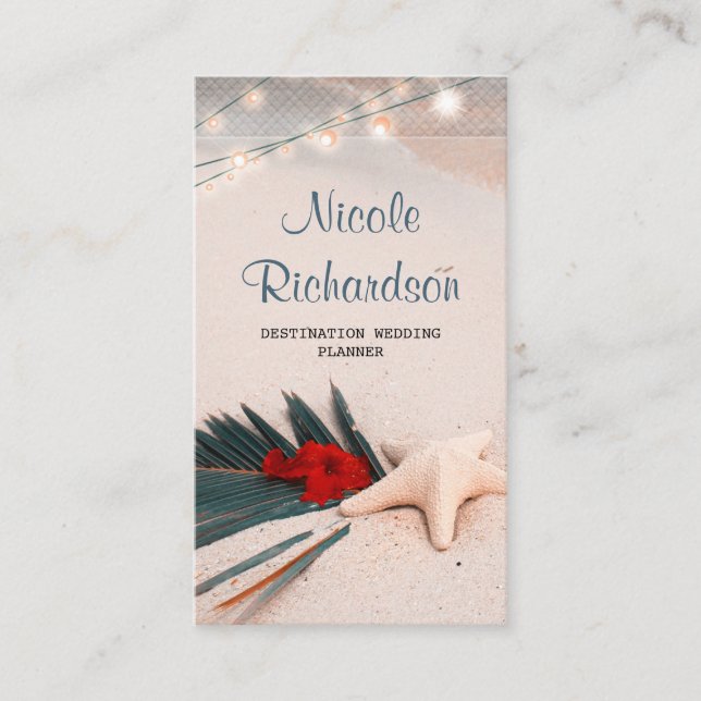 Tropical Destination Wedding Planner Business Card (Front)