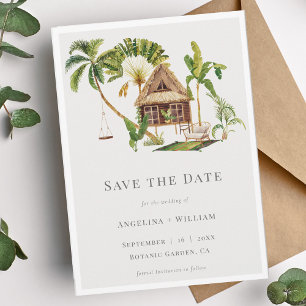 Tropical Destination Wedding Save the Date Invitation