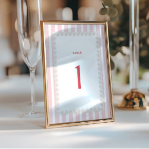 Tropical Destination Wedding Table Number