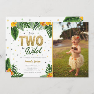 Tropical Deux folle invitation d'anniversaire phot