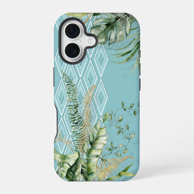 Tropical Diamonds iPhone 16 Case (Back)