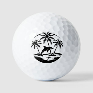 Tropical Dolphin Paradise Golf Balls