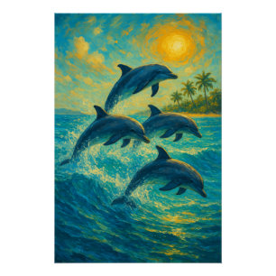 Tropical Dolphins – Ocean Poster