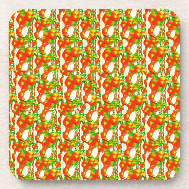 tropical dragon fruit coaster (Front)