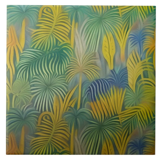 Tropical Dreams Abstraction Tile (Front)