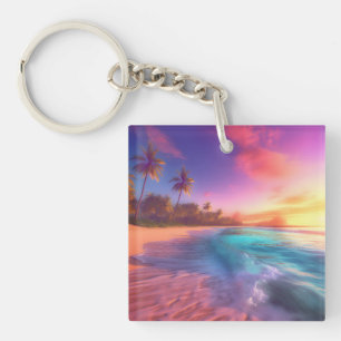 Tropical Dreamscape Keychain