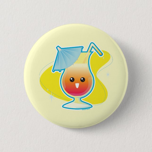 Tropical Drink 2 Inch Round Button (Front)