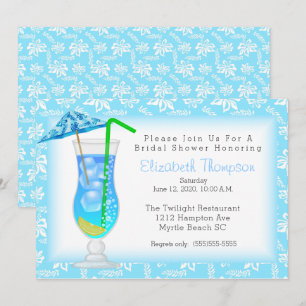 Tropical Drink Bridal Shower Invitation