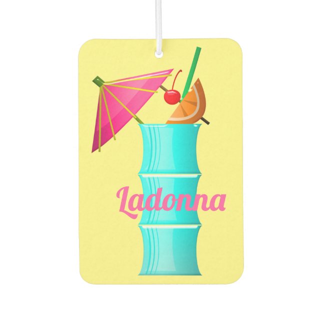 Tropical drink colourful summer Hawaiian cocktail Air Freshener (Front)