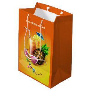Tropical Drink custom gift bag