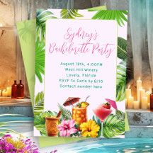 Tropical Drinks Bachelorette Party